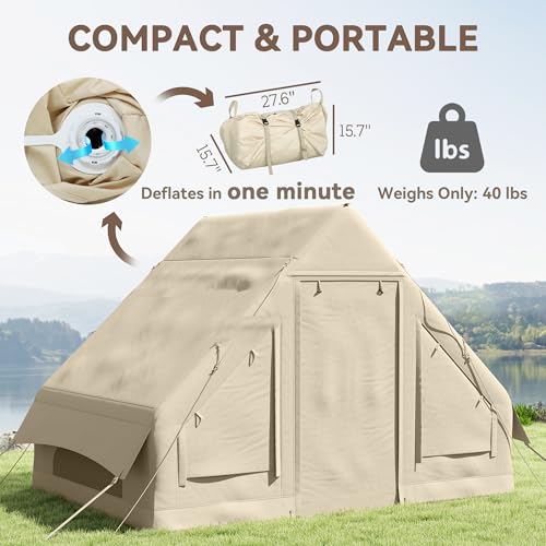 Carpa Inflable para Camping 4 Temporadas, 3-4 Personas miniatura 2