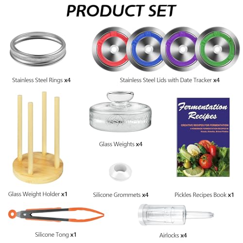 Artcome 22 PC Water Airlock Fermentation Kit for Easy Home Brewing - Widemouth Mason Jar Fermentation Kit
| Artcome 22 PC Water Airlock Fermentation Kit - Ideal for Beginners and Wine Enthusiasts - Wide Mouth Mason Jar Setup
| Artcome 22 PC Water Ai