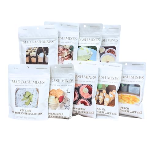 No Bake Dessert Mix Variety Pack (9 Flavors) | Easy Cheesecake & Dessert Mixes | Gift Set | Key Lime, Lemon, Strawberry, Dreamsicle, Pumpkin Spice, Peach, Cherry, Vanilla