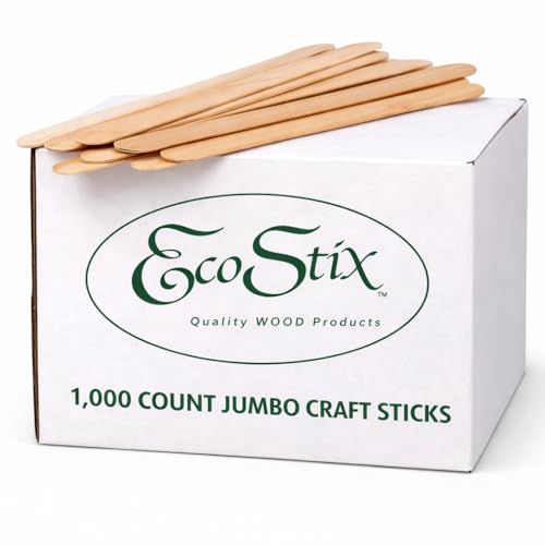 6" Jumbo Wood Craft Sticks - Pack of 1,000