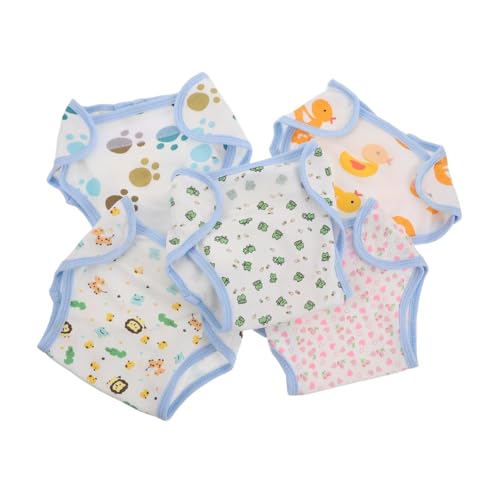 Milisten 5 Pañales de Tela para Bebés de Algodón Puro, Reutilizables y Transpirables, Estampados Infantiles Variados, Talla Única, para Entrenamiento y Uso Diario, Diseño Lavable