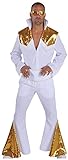  M212235-XXL weiß-Gold Herren Anzug Rockstarkostüm Gr.XXL