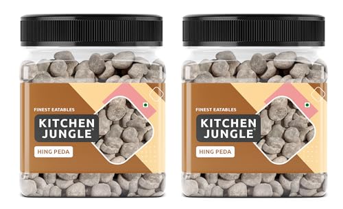 Image of KITCHEN JUNGLE Hing Peda Digestive Churan Goli | After Meal Mouth Freshener Candy | Traditional Pachak Tablets | Hing Flavored Candy | Travel Friendly Jar Pack (350g Pack 2)