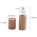 6 Pcs 5ml Bamboo Roll On Bottle For Essential Oils,Clear Glass Inner with Natural Bamboo Wooden Shell,Portable Massage Stainless Steel Roller Ball Glass Vial Aromatherapy travel Perfumes Bottles