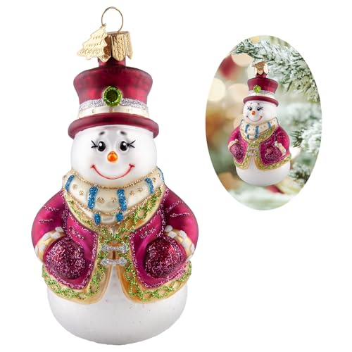 Schneemann Glas Weihnachtsornamente,Handgeblasenes Glas Ornamente für...