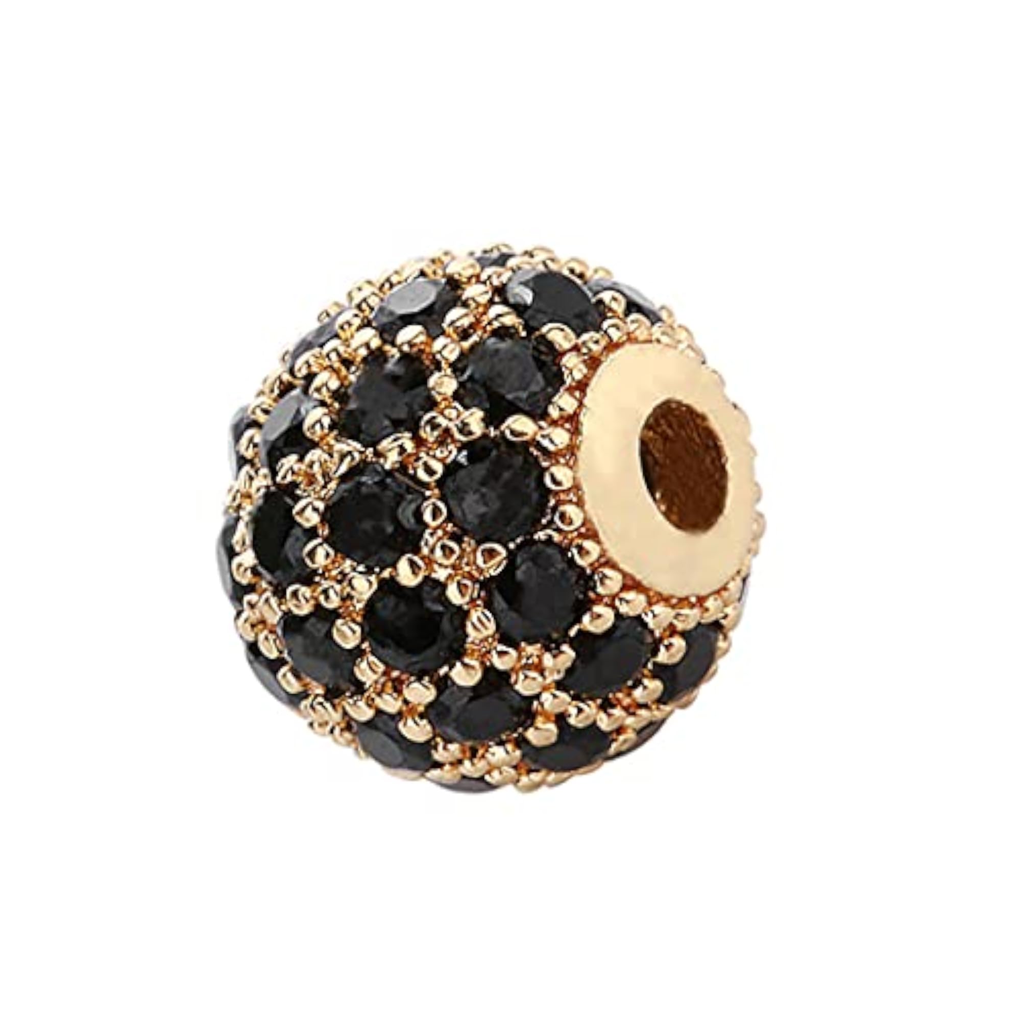 8PCS Shiny Metal Copper Disco Ball Beads for Crafting