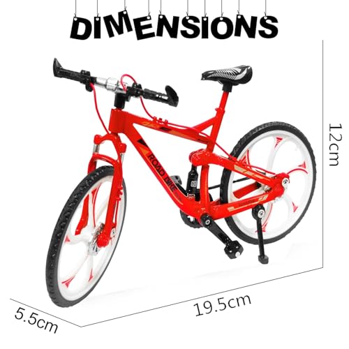 Image of VGRASSP 1:8 Scale Die Cast Racing Bicycle Toy for Kids - The Alloy Metal Off-Road Decorative Showpiece Realistic Design Bike Features Moveable and Rotating Handle, Wheels, Pedals (Multicolor)