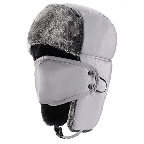 Image of mysuntown Winter Hats for Women Men Trapper Ushanka Hat with Ear Flaps