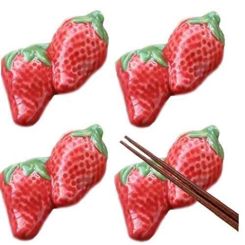 かわいい いちご 箸置き 箸ホルダー 箸おき おしゃれ 卓上小物 箸レスト 箸台 箸枕 お箸置き レストラン キッチン用品 4個 スタイル2