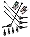 Rcarmumb Drive Shaft CVD Upgrades Part for Traxxas 1/16 e-revo #7151X, 4pcs Front Rear Harden Steel #45 Upgrades Parts Hop-up,Black