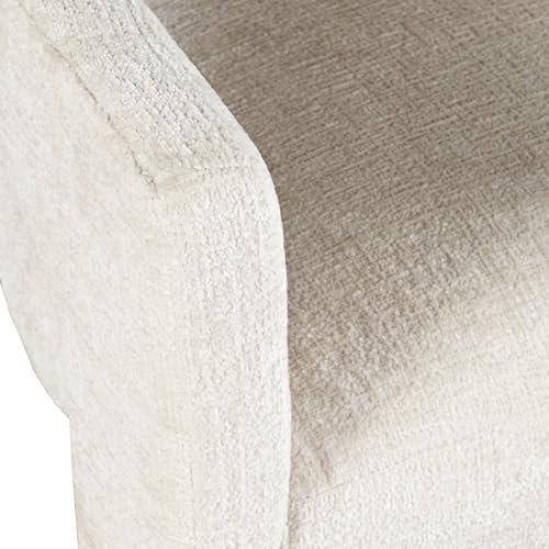 Jofran Upholstered Dining Chair with Arms – Versatile Bar Stools and Counter Height Bar Stools – Stylish Seating for Kitchen, Dining Room, or Home Bar, Natural