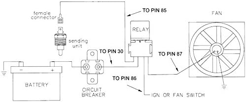 Wiring diagram for electric cooling fan thermostat switch