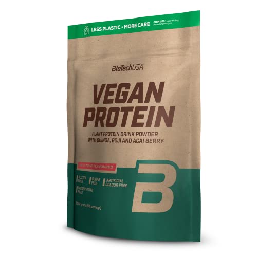 BioTechUSA Vegan Protein | Shake auf Reis- und Erbsenbasis mit Superfoods und Aminosäuren | Zucker-, laktose- und glutenfrei, 2 kg, Waldfrüchte