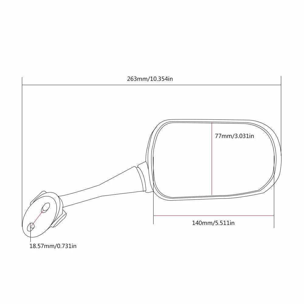 Latéral Rétroviseurs Latéraux Pour Y&amaha YZF R25 R15 R6 R125 Rétroviseur Moto Course Sport Vélo Rétroviseurs Latéraux Arrière Rétroviseurs De Moto