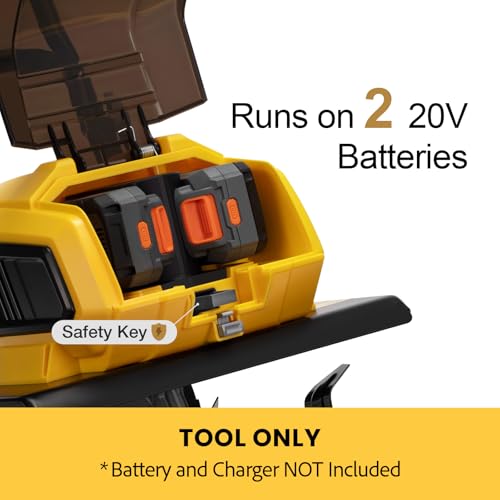 Image of 40V Brushless Cordless Tiller Cultivator Compatible with Dewalt 20V Battery(Tool Only), Electric Garden Tiller w /16 Steel Tines, 14.2 inch Tilling Width, 8.7 inch Depth, Safety Lock, Portable Rototiller