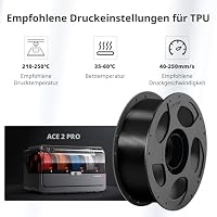 ANYCUBIC 68D TPU Filament 1,75 mm, Kompatibel mit ACE 2 Pro, 1KG Grau – Ansicht 6