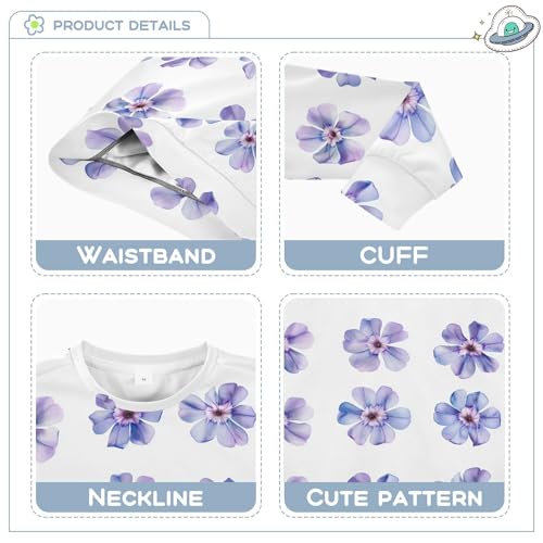 JUNZAN Sweet Phlox Flowers White Kids Girls Hoodie Sweatshirt Crewneck Hoodie for Boys Sports 4T3