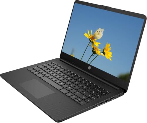 Image of HP AI-Powered 14 inch HD Laptop with Microsoft Office and 1TB Cloud Storage Included for 1-Year| 16GB RAM|128GB SSD| Intel 4-Core CPU| Webcam| Ultra Light|Windows 11| RK Bundle| Black