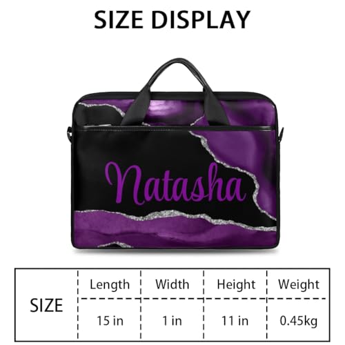 Personalized Laptop Bag Case Briefcases Shoulder Bag for Women, Custom Computer Cases for Laptops Hot Pink Flower2