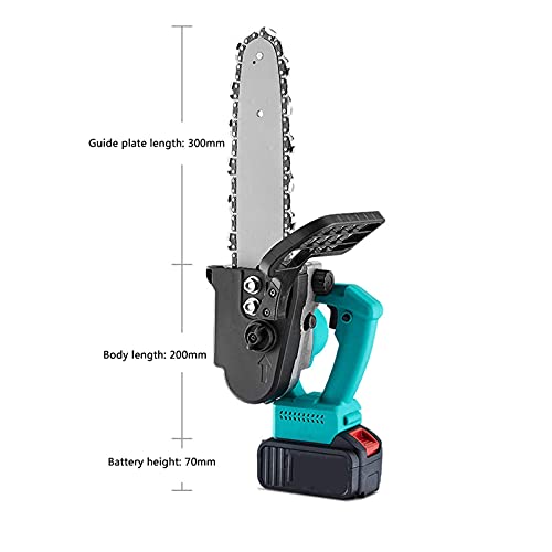 ROSG Elektrische Mini-Kettensäge, kabellose bürstenlose Kettensäge 11 Zoll 700 W 18 M/S für Holz-Metall… – Bild 8
