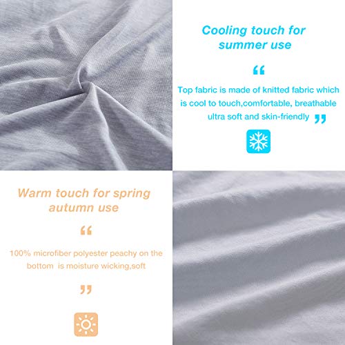 Image of EXQ Home Weighted Blanket Cover 48x72-Twin Size Premium Soft for Weighted Blanket with Zipper,Machine Washable Duvet Cover (Grey,Duvet Cover Only)