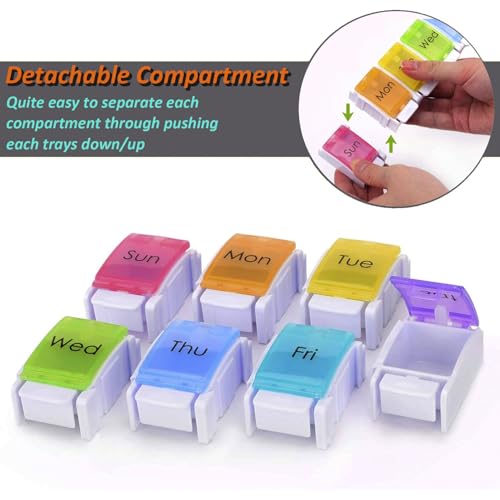 7-Day Pill Organizer with Removable Cases & Discount Code - Image 4
