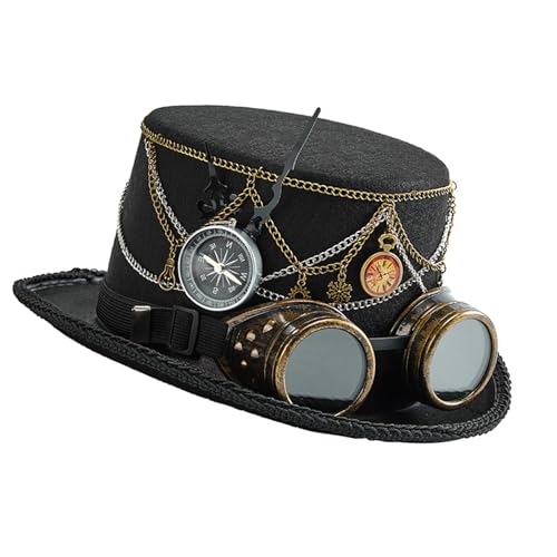 Chapeau haut de forme de l'ère industrielle finitions chaîne métal pour costume premium