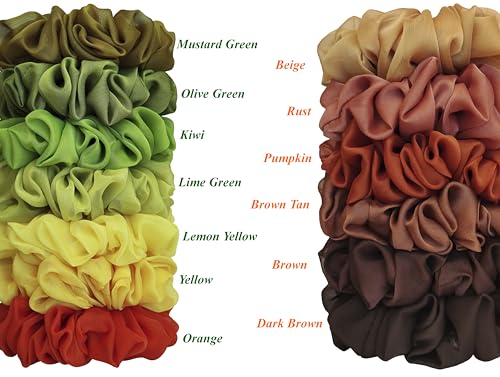 38 Colors Available, Big Scrunchies for Hair, Soft Cheer Chiffon large Ponytail Holder, Cute Birthday Gift for Women Girl Teen, Holiday Accessory... - Image 6