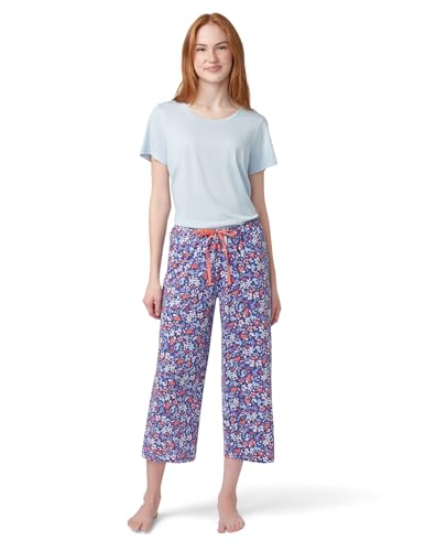 Image of HUE Women's Spring Pajama Separates Soft Whimsical Print Pjs with Flowers, Animals, Garden Themed Pjs, Cocktails