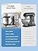 Stand Mixer FOHERE, 5.8 QT Stainless Steel Mixer with Dough Hook, Mixing Beater, Wire Whip, Dishwasher-safe, 6+P Speeds Tilt-Head Kitchen Dough Mixers for Cake, Electric Home Cooking Kitchen Mixer