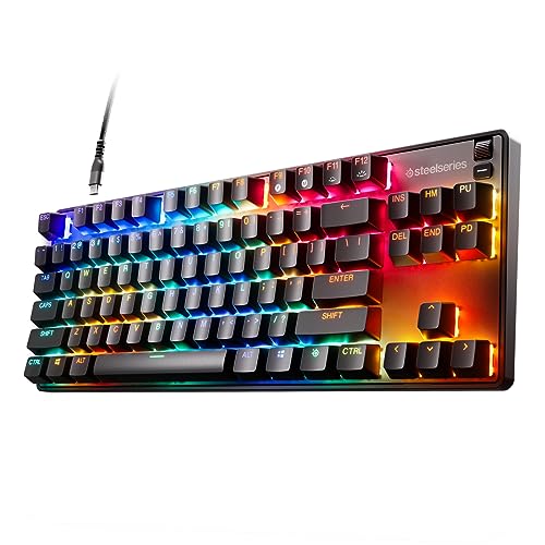 SteelSeries Apex 9 TKL – Mechanical Gaming Keyboard – Optical Switches – 2-Point Actuation – Compact Esports Tenkeyless Form Factor – Hotswappable Switches – English QWERTY Layout