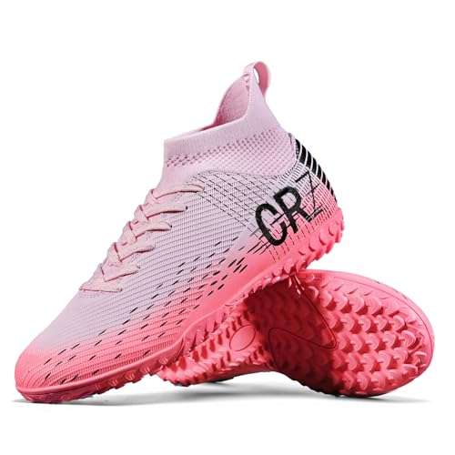 Image of Soccer Cleats for Mens Womens Indoor Turf Soccer Shoes Youth AG TF Training Football Boots Unisex