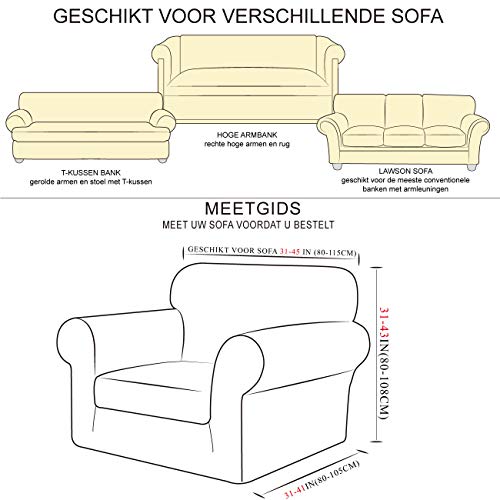 TIANSHU Sesselbezüge,Spandex Sofabezug Stretch Couchbezug Elastischer Antirutsch Stretchhusse Weich Stoff,Jacquard-Stretch-Sofabezug… – Ansicht 5