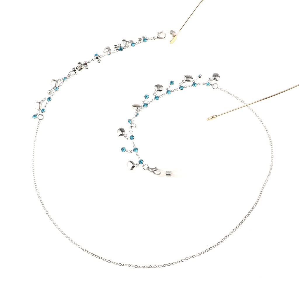 Kette Gold Strass Brillenkette Lesebrille Anti-verlorene Kette (D Talla ?nica)