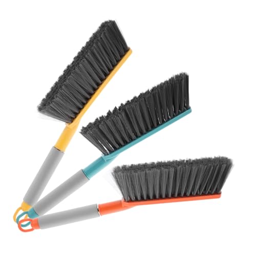 GRIRIW Soft Bristle Dust Brush Cleaner for Household Use 3 Pack Hand Brush for Cleaning Sofa Carpet Duster