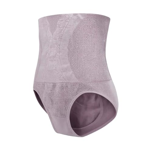 Tobysper Calzoncillos para mujer, tanga, moldeador, corpiño, moldeador de cuerpo, braguitas moldeadoras de figuras, ropa interior de cintura alta, pantalones cortos transpirables, O Púrpura, XL