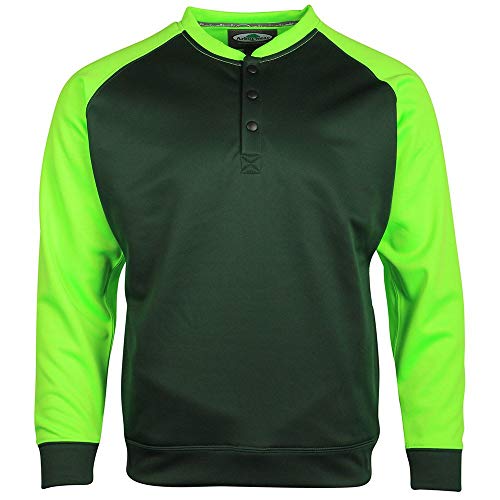 Arborwear Men's 400449 2-Tone Tech Single Thick Crew Sweatshirt, Forest Green/Safety Green - M #TOP29