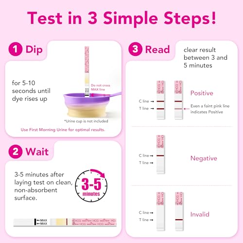Image of Easy@Home Pregnancy Test Kit: 20 Strips Test Pack for Early Urine HCG Detection - Sensitive & Precise Results in 5 Mins - Easy to Track with Premom App Support