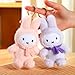 Shinjidai Miffy Bunny Plush Keychain Blind Box, Vinyl, Cute Miffy Bunny Keychain, 6 regular design + 1 secreat design, best gift for holiday