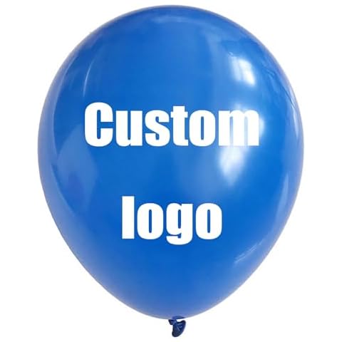 500 Pcs Custom Advertising Balloons Can be Printing 1 Color Logo and Text For Birthday Party Wedding Company Celebration Customisze Latex Balloon (10in - 2.2g) Cover