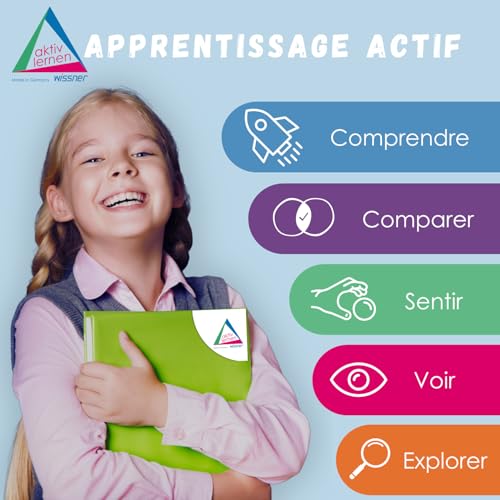 Jeu d'apprentissage WISSNER 080508.000 cubes blancs bleu rouges - 7