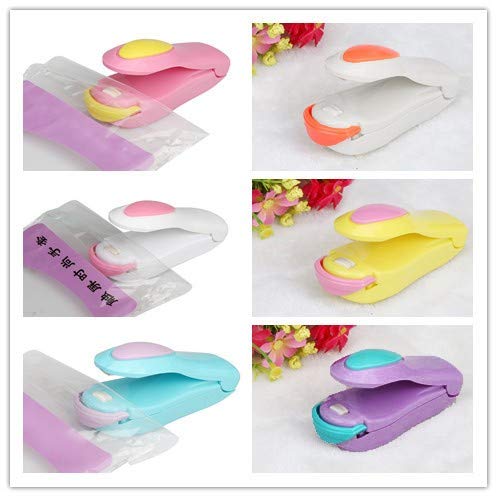 6 colorful Portable Mini Sealing Household Machine,Handheld Food Sealing Machine, Mini Heat Bag Sealer Sealing Machine Hand Pressure Heat Sealing Machine for Airtight Food Storage Saver - Thumbnail 6