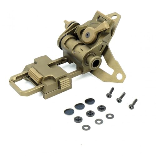 Metal NVG Night Vision Goggles Helmet Mount and Shroud Combo, Fit for AN/PVS-15 • AN/PVS-18 • AN/PVS-31 (L3Harris BNVD & BNVD1531) • GPNVG-18 (Dovetail) • AN/PSQ-36 FGS (Dovetail), Tan