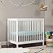 Babyletto Gelato 4-in-1 Convertible Mini Crib in White and Washed Natural, Greenguard Gold Certified