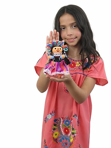 Muñeca de trapo mexicana Leos Imports 12.7 cm miniatura 2