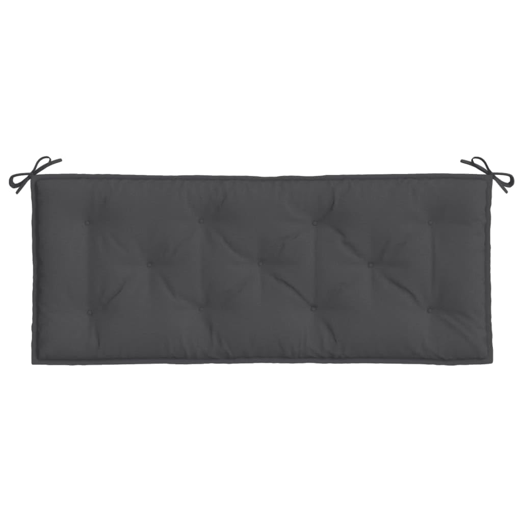 Set di 2 cuscini per panca da giardino, 120 x 50 x 7 cm, colore antracite, per terrazza, balcone, mobili da giardino, con fissaggio, design antiscivolo