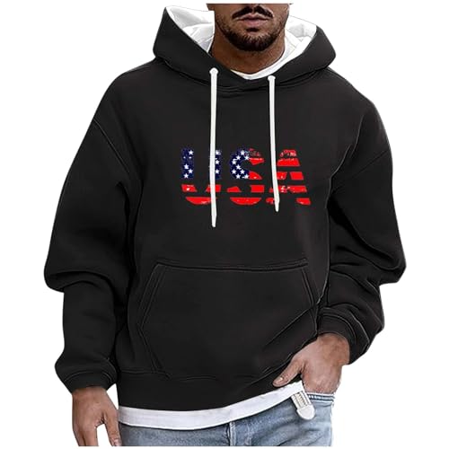 Men's Fashion Graphic Lightweight Hoodies Pullover Sweatshirts Oversized Long Sleeve Pullover Tops Fall Outfits