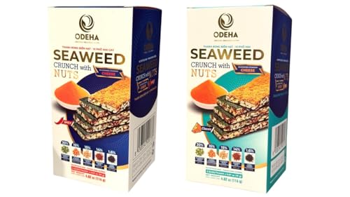 Image of Combo - Spicy Cheese Seaweed Nuts and Cheese Seaweed Nuts - Rong Bien Vi Pho Mai Cay and Rong Bien Vi Pho Mai - 4 Oz per Box with 2 Boxes per Order
