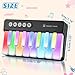 HACOCOLA Mini Keyboard Piano Toy, Portable Light Up Pocket Piano for Toddlers Kids (Black)