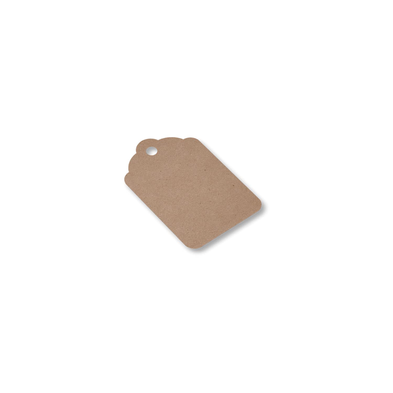SmartSign Kraft-Geschenkanhänger – 1000 Stück, 4,4 x 2,9 cm, Größe 5, umweltfreundlich, blanko Merchandise-Anhänger, 11 pt recyceltes Kraftpapieranhänger für Weihnachten/Markierung/Kleidung/Preis